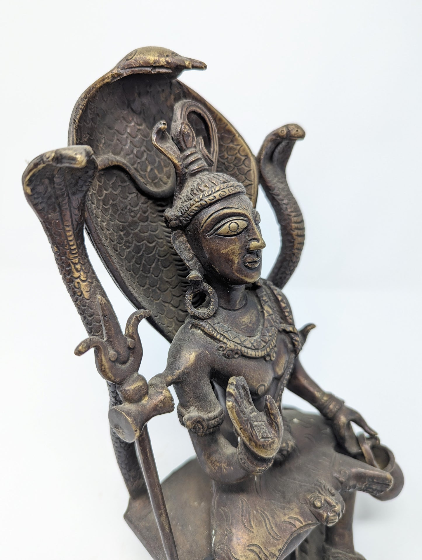 UNUSUAL Bronze Statue of The Hindu God Shiva (c. late 1800s - early 1900s)