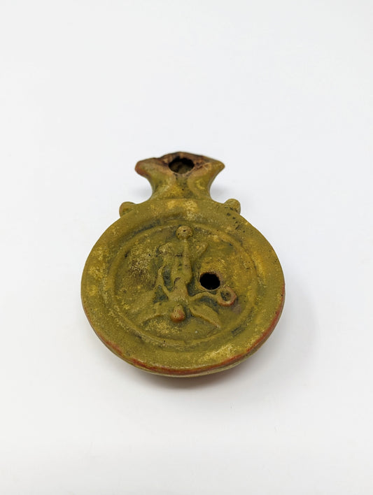 Antique Roman Terracotta Oil Lamp | Winged Goddess Nike