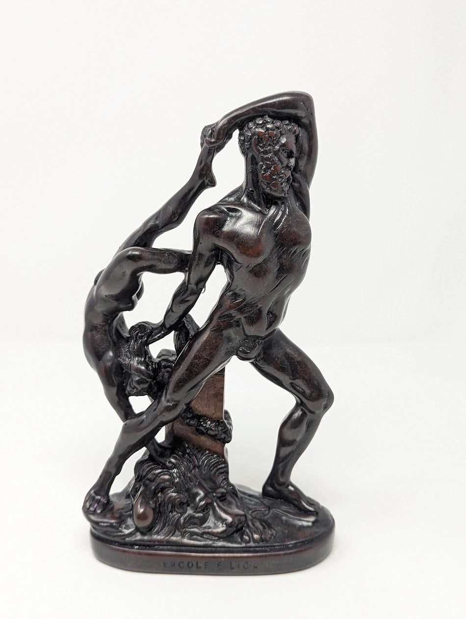 Vintage Hercules Sculpture "ERCOLE E LICA" | Made in Italy by G. Ruggeri