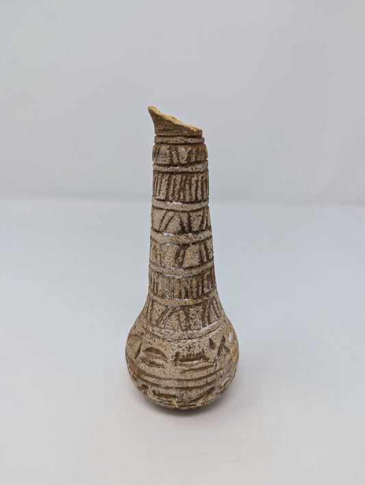 Antique Egyptian Stone Vessel with Incised Hieroglyphics | Grand Tour Era (c. 1780-1920s)